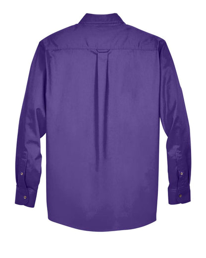 Harriton Men's Easy Blend™ Twill Shirt M500 #color_Team Purple