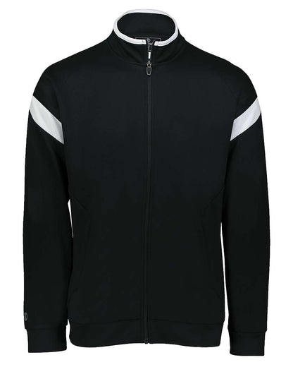 Holloway Youth Limitless Full-Zip Jacket 229679 #color_Black/ White/ Black