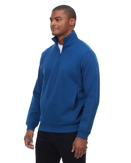 Threadfast Apparel Unisex Ultimate Fleece Quarter-Zip Sweatshirt 320Q #colormdl_Navy