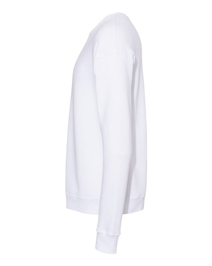 BELLA + CANVAS Sponge Fleece Drop Shoulder Crewneck Sweatshirt 3945 #color_DTG White