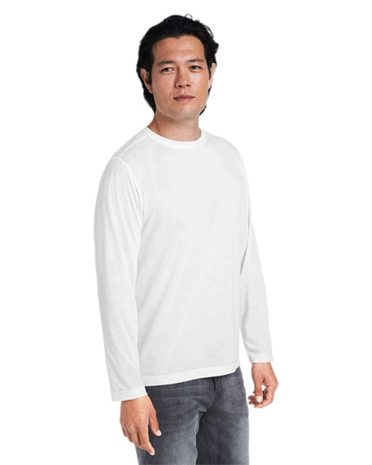 CORE365 Unisex Fusion ChromaSoft™ Performance Long Sleeve T-Shirt CE111L #colormdl_White