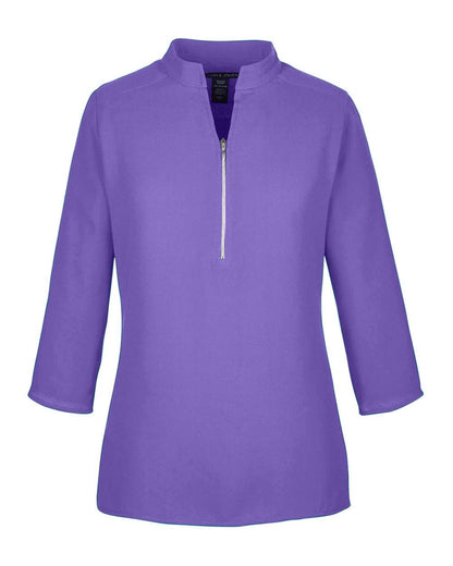 Devon & Jones Women's Perfect Fit™  Three-Quarter Sleeve Crepe Tunic DP611W #color_Grape