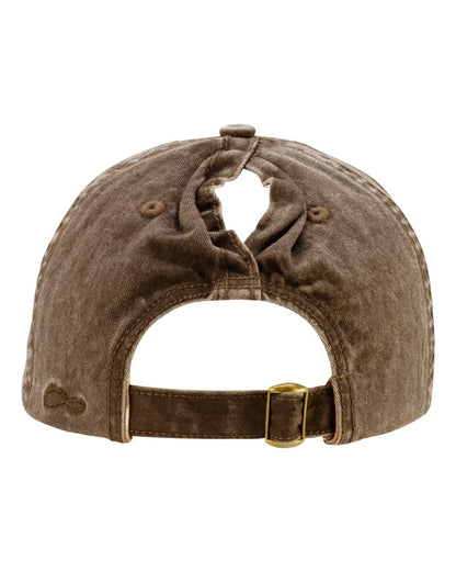 Infinity Her Women's Pigment-Dyed with Fashion Undervisor Cap CASSIE #color_Chocolate/ Fawn