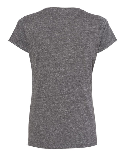 LAT Women's Harborside Mélange V-Neck Tee 3591 #color_Smoke Melange