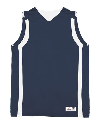 Alleson Athletic Youth B-Core B-Slam Reversible Tank Top 2551 #color_Navy/ White