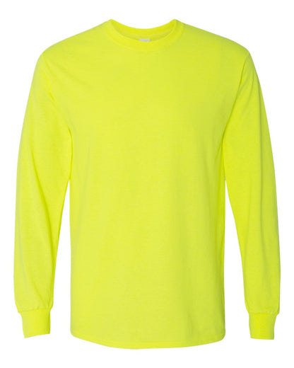 Gildan Unisex Heavy Cotton™ Long Sleeve T-Shirt 5400 #color_Safety Green