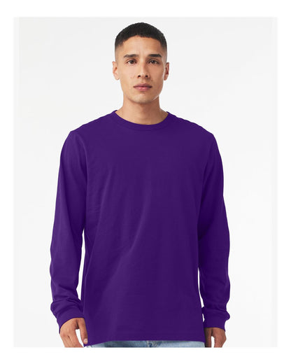 BELLA + CANVAS Jersey Long Sleeve Tee 3501 #colormdl_Team Purple