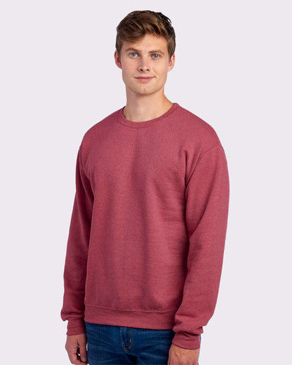 JERZEES Unisex NuBlend® Crewneck Sweatshirt 562MR #colormdl_Vintage Heather Red