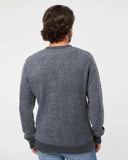 J. America Unisex Aspen Fleece Crewneck Sweatshirt 8712 #colormdl_Charcoal Speck