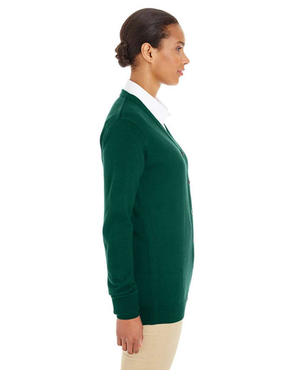 Harriton Women's Pilbloc V-Neck Button Cardigan Sweater M425W #colormdl_Hunter
