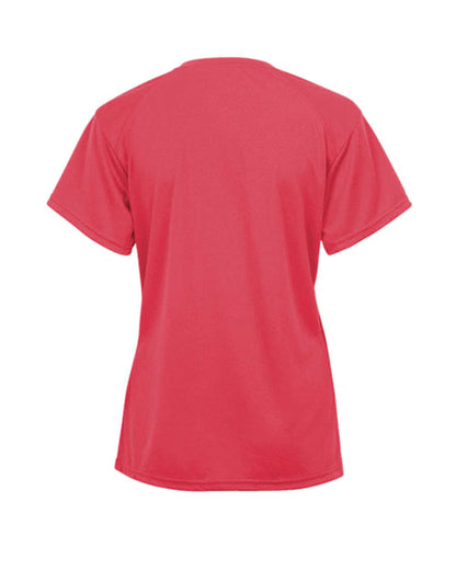 Badger Youth B-Core V-Neck T-Shirt 2162 #color_Hot Coral