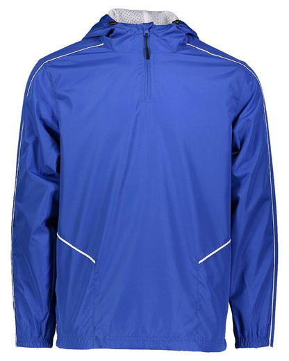 Holloway Men's Wizard Quarter-Zip Hooded Pullover 229016 #color_Royal/ White