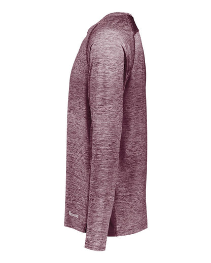 Holloway Men's Electrify CoolCore® Long Sleeve T-Shirt 222570 #color_Maroon Heather