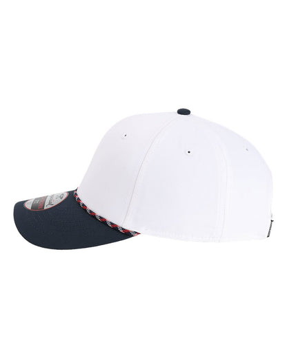 Imperial The Wingman Cap 7054 #color_White/ Navy/ Navy/ Red/ White
