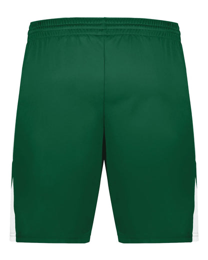 Augusta Sportswear Youth Step-Back Basketball Shorts 1737 #color_Dark Green/ White