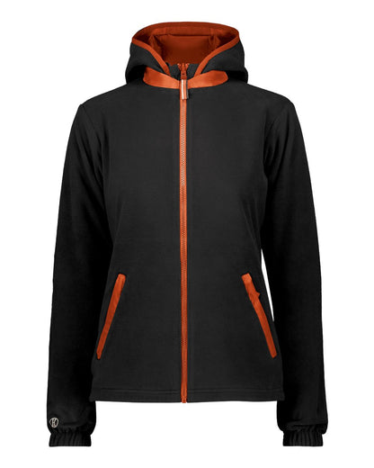 Holloway Women's Turnabout Reversible Hooded Jacket 229787 #color_Orange/ Black