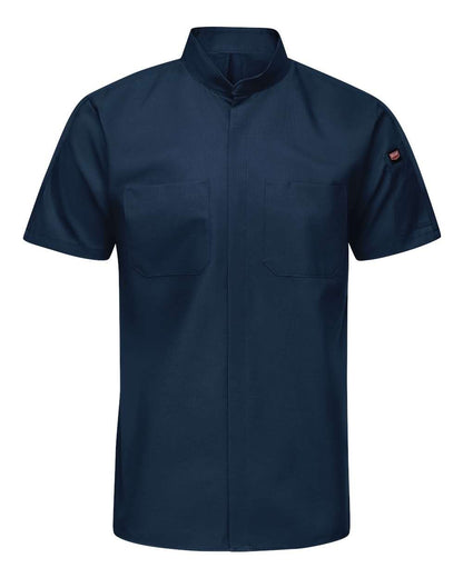 Red Kap Men's Tall Mimix™ Pro+ Short Sleeve Work Shirt With OilBlok SX46T #color_Navy