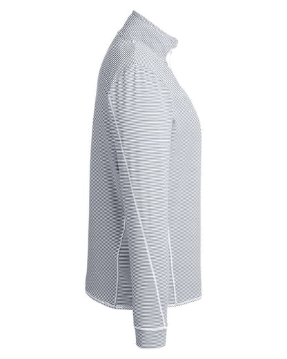 vineyard vines Women's Microstripe Sankaty Half-Zip Pullover K002521 #color_Heather Grey