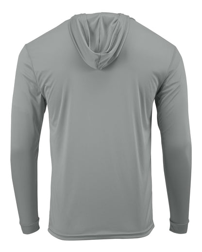 Paragon Unisex Bahama Performance Hooded Long Sleeve T-Shirt 220 #color_Medium Grey