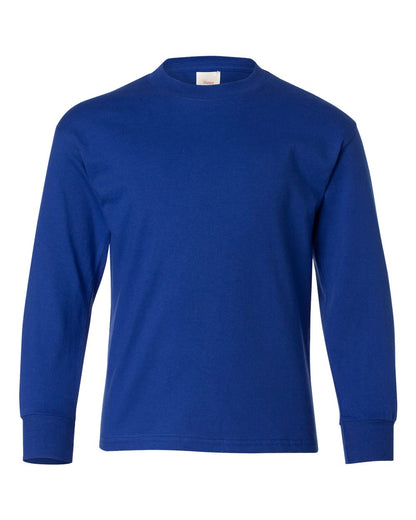 Hanes Youth Authentic Long Sleeve T-Shirt 5546 #color_Deep Royal