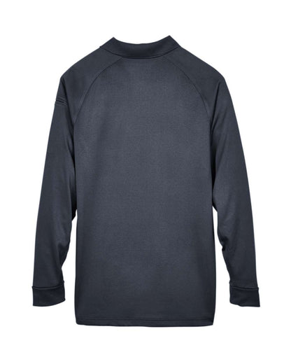 Harriton Men's Advantage Long Sleeve Tactical Polo M211L #color_Dark Charcoal