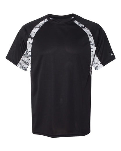 Badger Hook Digital T-Shirt 4140 #color_Black/ White