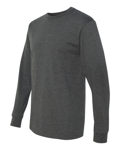JERZEES Men's Dri-Power® Long Sleeve 50/50 T-Shirt 29LSR #color_Black Heather