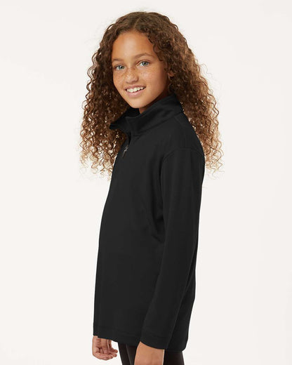 AllPro Youth Pro-Lock Performance Quarter-Zip Pullover 41870Y #colormdl_Black