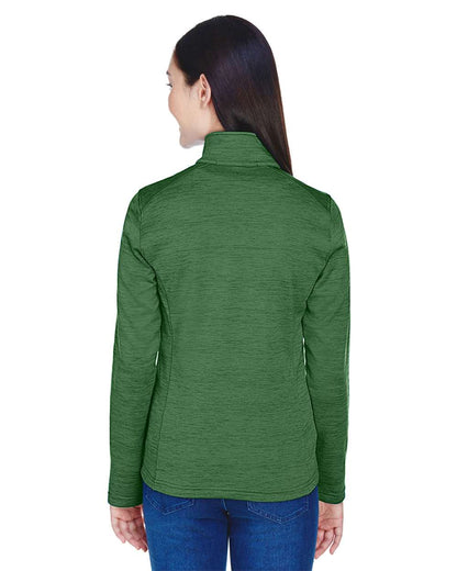 Devon & Jones Women's Newbury Mélange Fleece Quarter-Zip Pullover DG798W #colormdl_Forest Heather