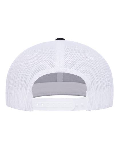 YP Classics Retro High Profile Trucker Cap 6609 #color_Black/ White