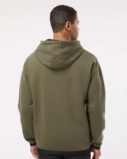 LAT Unisex The Statement Fleece Hoodie Sweatshirt 6996 #colormdl_Military Green/ Black