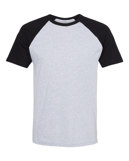 Next Level Cotton Raglan T-Shirt 3650 #color_Black/ Heather Grey