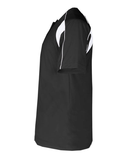 Alleson Athletic Men's B-Core Pro Placket Jersey 7937 #color_Black/ White
