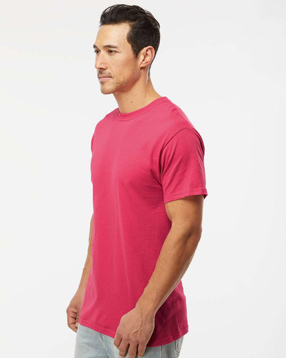 M&O Men's Gold Soft Touch T-Shirt 4800 #colormdl_Heliconia