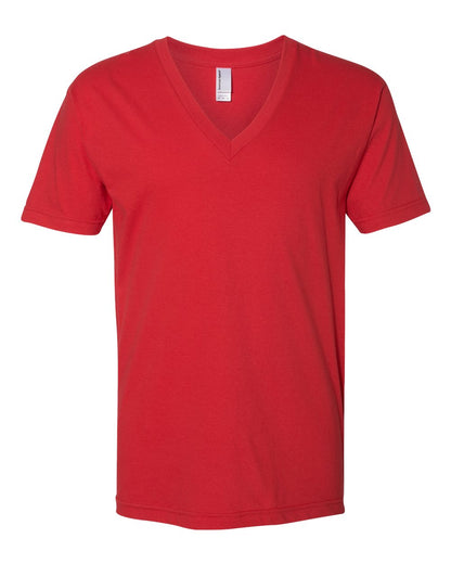 American Apparel Unisex Fine Jersey V-Neck Tee 2456W #color_Red