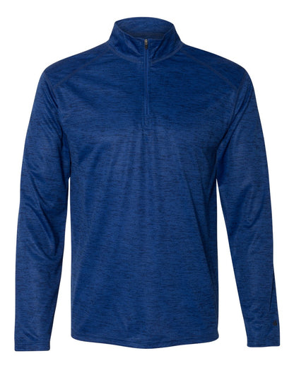 Badger Tonal Blend Quarter-Zip Pullover 4172 #color_Royal Tonal Blend