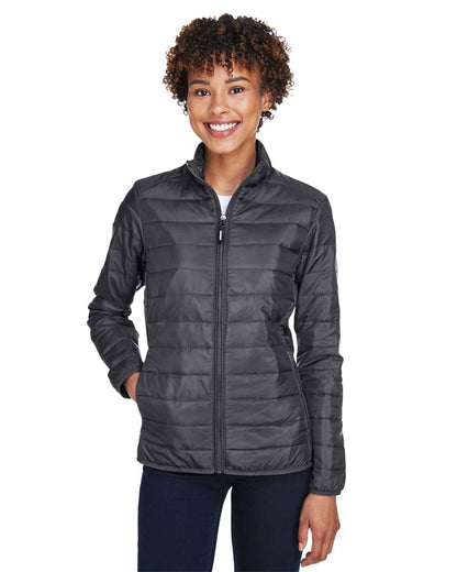 CORE365 Women's Prevail Packable Puffer Jacket CE700W #colormdl_Carbon