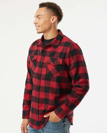 Independent Trading Co. Flannel Shirt EXP50F #colormdl_Red/ Black