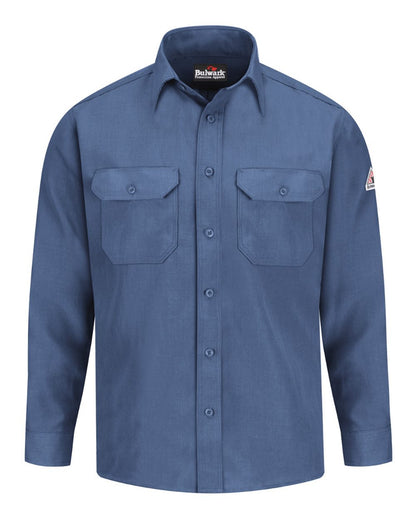 Bulwark Men's Tall Uniform Shirt Nomex® IIIA SND2T #color_Gulf Blue