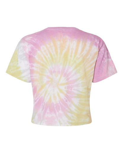 Colortone Women's Tie-Dyed Crop T-Shirt 1050 #color_Desert Rose