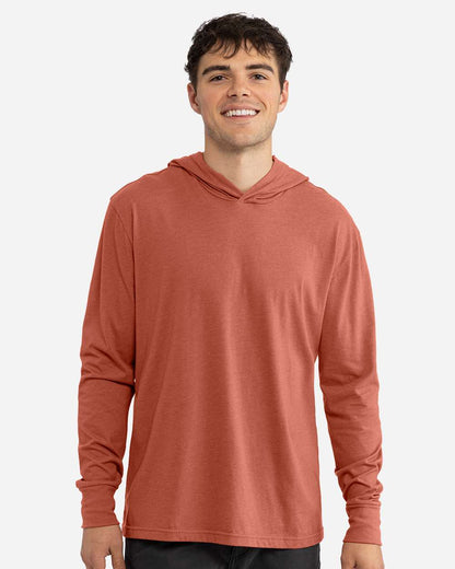 Next Level Unisex CVC Hoodie Long Sleeve T-Shirt 6221 #colormdl_Heather Redwood