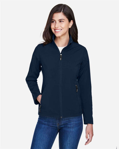 CORE365 Women's Cruise Two-Layer Fleece Bonded Soft Shell Jacket 78184 #colormdl_Classic Navy