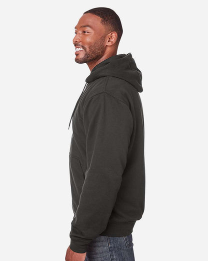 Berne Apparel Men's Tall Heritage Thermal-Lined Full-Zip Hooded Sweatshirt SZ101T #colormdl_Charcoal