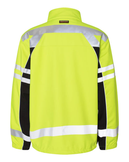 Kishigo Unisex Premium Black Series® Class 3 Soft Shell Jacket JS137-138 #color_Lime