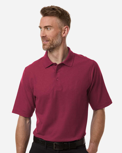 Harriton Men's Maverick CVC Pique Polo M105 #colormdl_Wine
