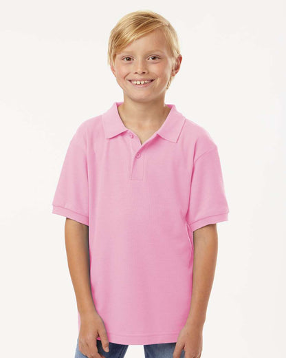 AllPro Youth Pique Polo 62800Y #colormdl_Light Pink