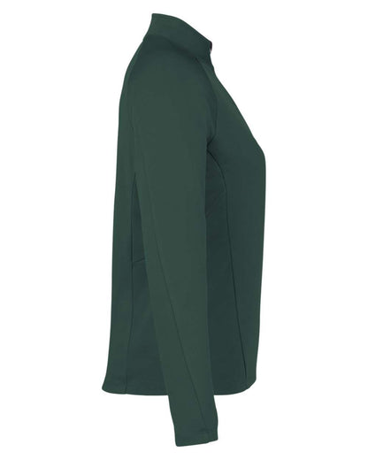 CORE365 Women's Origin Performance Pique Quarter-Zip Pullover CE418W #color_Forest/ Carbon