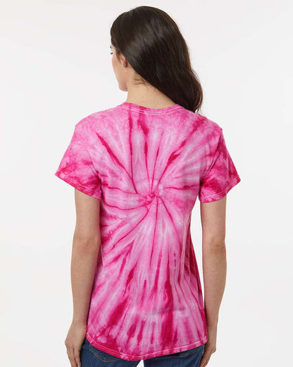 Dyenomite Cyclone Pinwheel Tie-Dyed T-Shirt 200CY #colormdl_Fuchsia