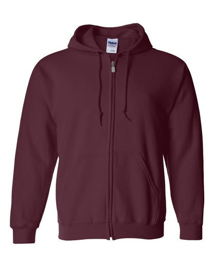 Gildan Unisex Heavy Blend™ Full-Zip Hooded Sweatshirt 18600 #color_Maroon