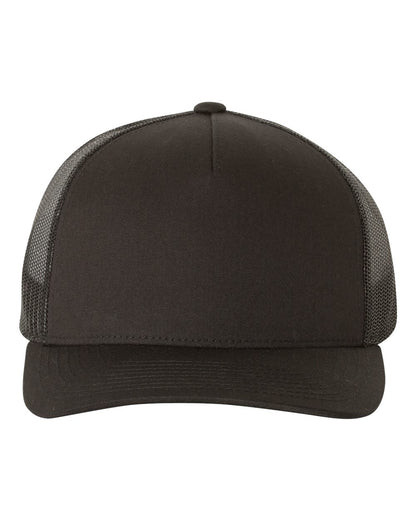 YP Classics Five-Panel Retro Trucker Cap 6506 #color_Black